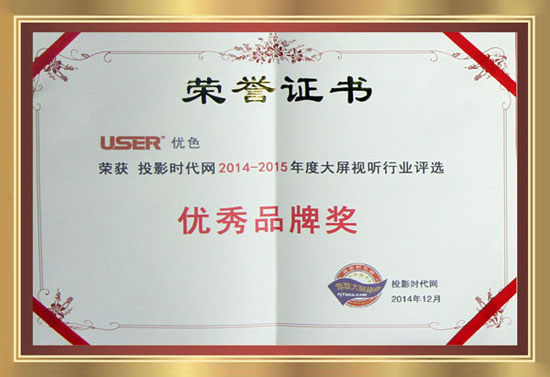 優(yōu)秀品牌獎